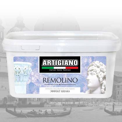 Декоративное покрытие Artigiano Remolino акриловая, с эффектом шёлка
