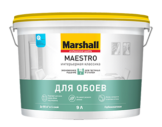Краска Marshall Maestro акриловая, Интерьерная, для стен и потолков Классика