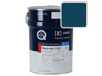 Лак фасадный ZOBEL Deco-tec 5400/5420, Blau 5.43 шелковисто-матовый, 1л