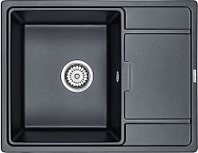 Комплект Paulmark Weimar PM216550-BLM черный металлик + Смеситель Paulmark Holstein Ho212063-BLMCR для кухонной мойки