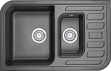Комплект Мойка кухонная Granula GR-7803 шварц + Смеситель Granula GR-2167 шварц для кухонной мойки