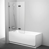 Шторка на ванну Ravak BVS2-100 L Transparent, фурнитура хром + средство для ванн и душевых кабин