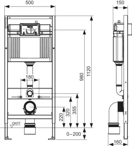 Комплект Унитаз подвесной STWORKI Rotenburg SWH52 безободковый + Система инсталляции для унитазов TECE Base K440407 с кнопкой смыва фото 11