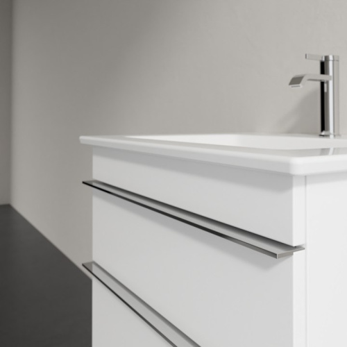 Мебель для ванной Villeroy & Boch Venticello 55 glossy white, с ручками хром фото 6