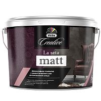 Покрытие декоративное Dufa Creative La Seta matt эффект велюра база ARGENTO 1,2 кг