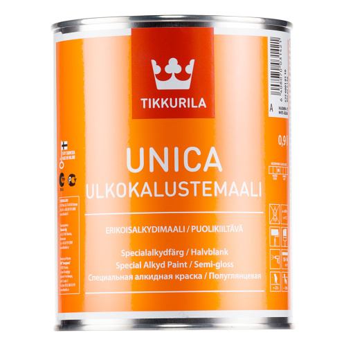 Краска Tikkurila Unica erikoisalkydimaali алкидная, для дерева и металла