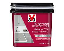 Краска для стен и мебели на кухне V33 RENOVATION PERFECTION 0,75 л Муссон