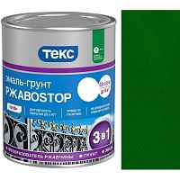 Грунт-Эмаль Текс «РжавоStop Зеленая» глянцевая по ржавчине для металла (2 кг — уп. 6 шт) «Teks»