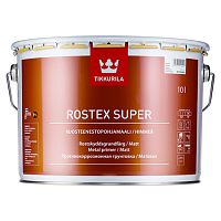 TIKKURILA ROSTEX SUPER грунтовка для металла противокоррозийная, матовая, красно коричневый (10л)