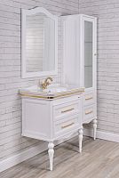 Мебель для ванной ValenHouse Эстетика 80, белая, подвесная, ручки золото