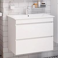 Мебель для ванной Runo Манхэттен 75, подвесная, белая