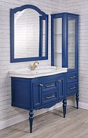 Мебель для ванной ValenHouse Эстетика 100, синяя, подвесная, ручки бронза