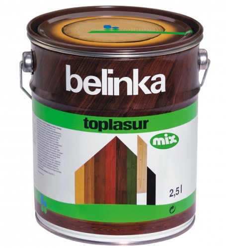 Лазурь Belinka Toplasur MIX алкидная, декоративное лазурное покрытие для дерева