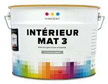 Краска Vincent Interieur Mat 3 акриловая, для стен и потолков, матовая