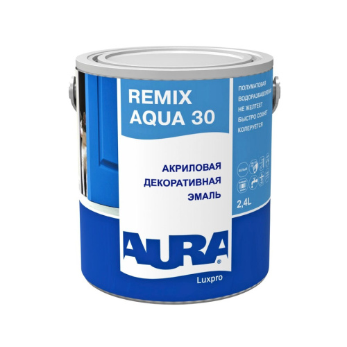 Эмаль Aura Luxpro Remix Aqua 30 акриловая база TR 2,4 л.