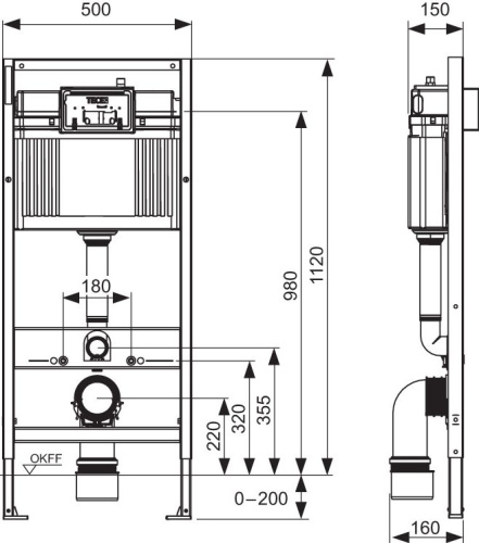 Комплект Унитаз подвесной Duravit Starck 3 45270900A1 комплект + Система инсталляции для унитазов TECE Base NEW с кнопкой смыва фото 6