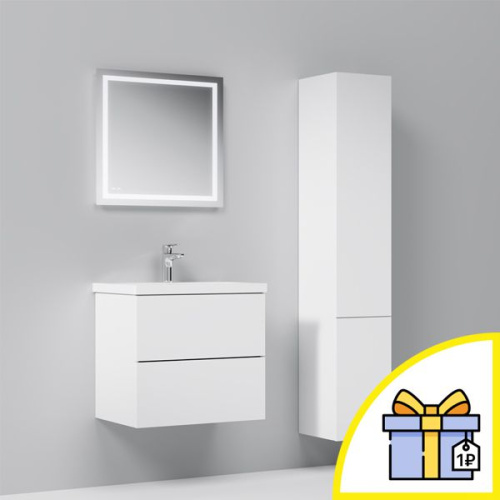 Мебель для ванной AM.PM Gem 60 белый глянец, подвесная, с 2 ящиками + Сертификат AM.PM на 30 дней подписки на медиасервис фото 14