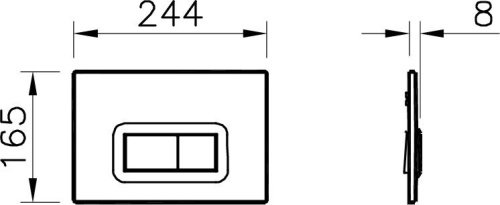 Комплект Система инсталляции VitrA 800-2014 с кнопкой смыва, черная + Чаша для унитаза подвесного VitrA Valarte 7805B003-0075 + Крышка-сиденье VitrA Valarte 124-003-009 с микролифтом фото 7