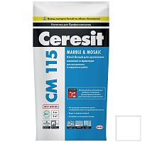 CERESIT CM 115 MARBLE&MOSAIC клей для мозаики и мрамора, белый (5кг)
