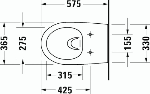 Комплект Унитаз подвесной Duravit Architec 45720900A1 + Система инсталляции для унитазов Geberit Duofix 458.133.21.1 с кнопкой смыва фото 6