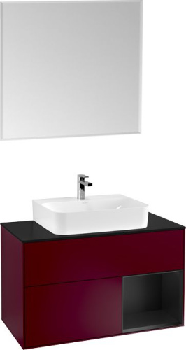 Мебель для ванной Villeroy & Boch Finion G122PDHB 100 с подсветкой и освещением стены фото 14