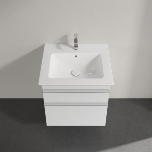 Мебель для ванной Villeroy & Boch Venticello 55 glossy white, с ручками хром фото 3