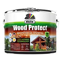 Пропитка декоративная для защиты древесины Dufa Wood Protect бесцветная 10 л.