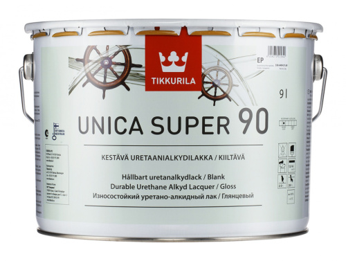 Лак Tikkurila Unica Super 90 uretaanialkydilakka kiiltava Алкидно-уретановый, для дерева