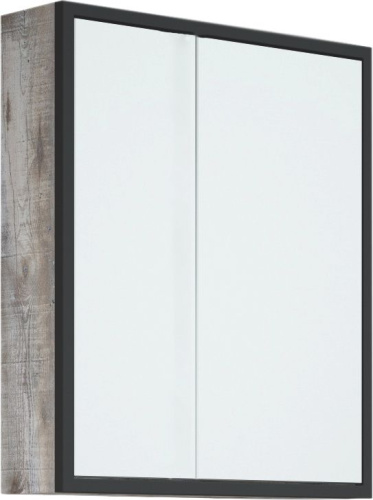 Зеркало-шкаф Corozo Айрон 60, черный, антик фото 3