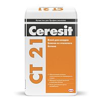 CERESIT CT 21 клей на цементной основе для кладки блоков из пено и газобетона (25кг)