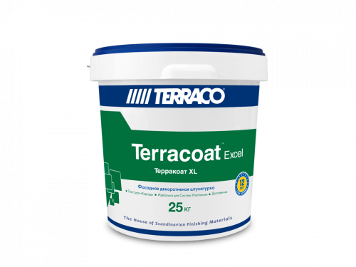 Штукатурка декоративная Terraco Terracoat XL акриловая, зерно 1,5 мм, короед 25 кг