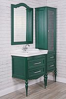 Мебель для ванной ValenHouse Эстетика 80, зеленая, подвесная, ручки хром