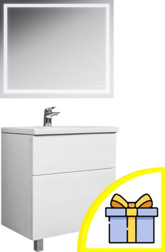 Мебель для ванной AM.PM Gem 75 белый глянец, с 2 ящиками + Сертификат AM.PM на 30 дней подписки на медиасервис фото 12