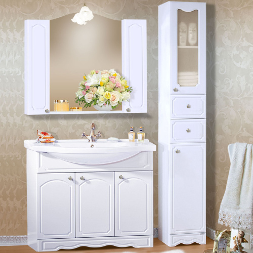 Мебель для ванной Бриклаер Лючия 100 белый глянец фото 5