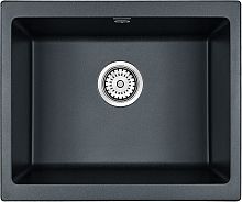 Комплект Мойка кухонная Paulmark Gera PM205546-BLM черный металлик + Смеситель Paulmark Essen Es213011-418 для кухонной мойки, черный металлик