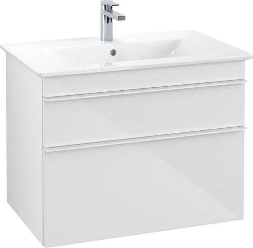 Мебель для ванной Villeroy & Boch Venticello 80 glossy white, с белыми ручками фото 6