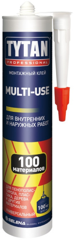 TYTAN PROFESSIONAL MULTI-USE клей монтажный, каучуковый для наружных и внутренних работ (310мл)