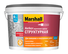 Краска Marshall Akrikor структурная, латексная, матовая, водно-дисперсионная