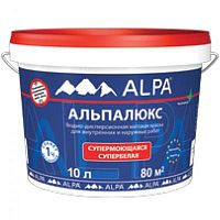 Краска Alpa Альпалюкс акриловая, для стен и потолков