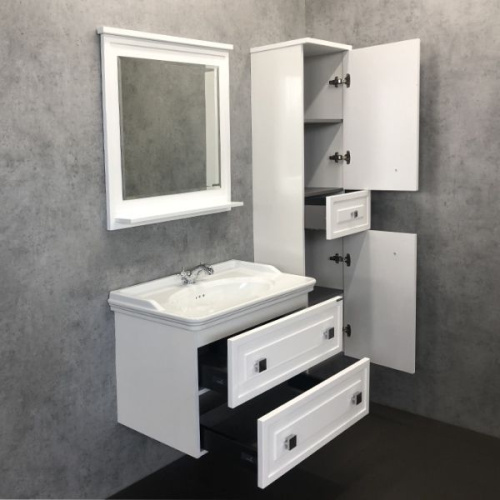 Мебель для ванной Comforty Феррара 80, подвесная, белая фото 2