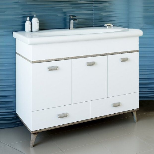 Мебель для ванной Sanflor Бруно 105, белый, орегон фото 2