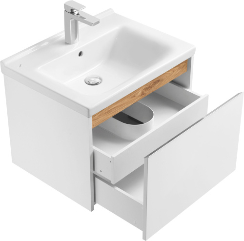 Комплект Унитаз подвесной Gustavsberg Hygienic Flush WWC 5G84HR01 безободковый + Мебель для ванной STWORKI Стокгольм 60 фото 9