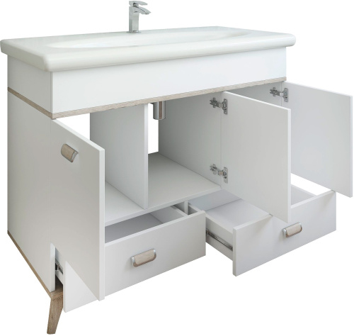 Мебель для ванной Sanflor Бруно 105, белый, орегон фото 7