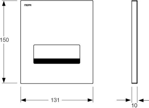 Кнопка смыва Mepa Orbit 718281 6 v для писсуара, хром