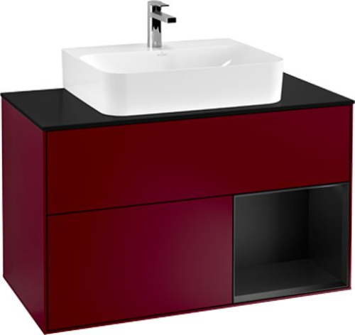Мебель для ванной Villeroy & Boch Finion G122PDHB 100 с подсветкой и освещением стены фото 5