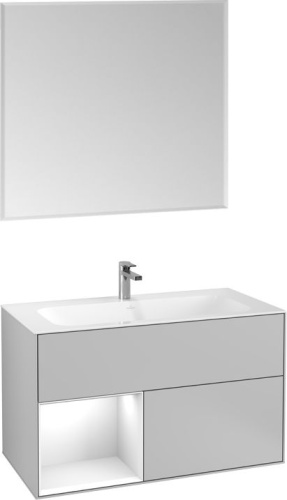 Мебель для ванной Villeroy & Boch Finion G030GFGJ 100 с подсветкой и освещением стены фото 4