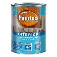 Пропитка декоративная для защиты древесины на водной основе Pinotex Interior бесцветная 0,9 л.