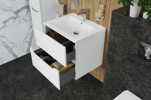 Мебель для ванной AM.PM Tender 60 подвесная, белая + Сертификат AM.PM на 30 дней подписки на медиасервис фото 8