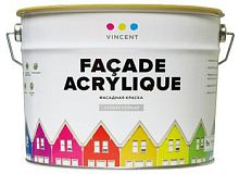 Краска Vincent Facade Acrylique F 2 акриловая, для защиты фасадов, матовая