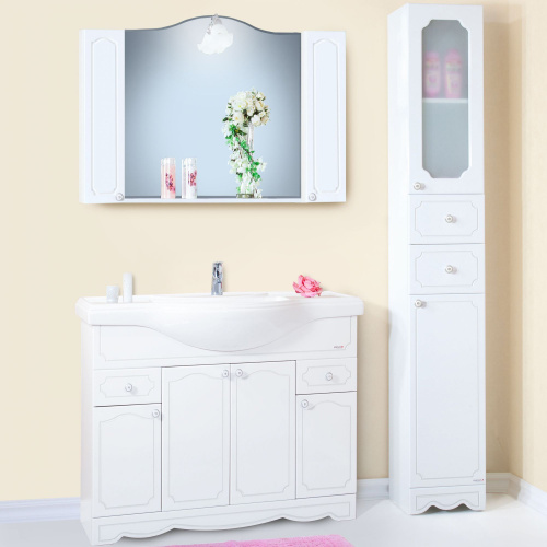 Мебель для ванной Бриклаер Лючия 120 белый глянец фото 5